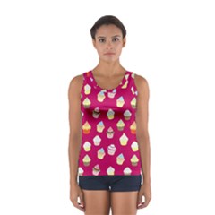 Cupcakes Pattern Women s Sport Tank Top  by Valentinaart