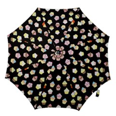 Cupcakes Pattern Hook Handle Umbrellas (large) by Valentinaart