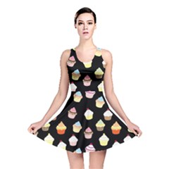 Cupcakes Pattern Reversible Skater Dress by Valentinaart