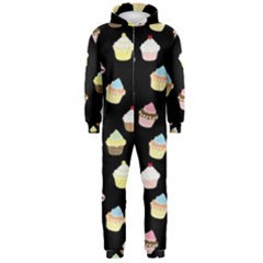 Cupcakes Pattern Hooded Jumpsuit (men)  by Valentinaart