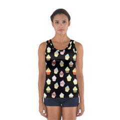 Cupcakes Pattern Women s Sport Tank Top  by Valentinaart