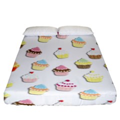 Cupcakes Pattern Fitted Sheet (king Size)