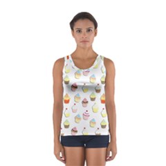 Cupcakes Pattern Women s Sport Tank Top  by Valentinaart