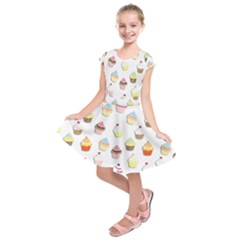 Cupcakes Pattern Kids  Short Sleeve Dress by Valentinaart