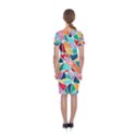 Colorful Abstract Painting  Classic Short Sleeve Midi Dress View2