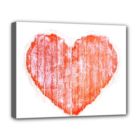 Pop Art Style Grunge Graphic Heart Deluxe Canvas 20  X 16   by dflcprints