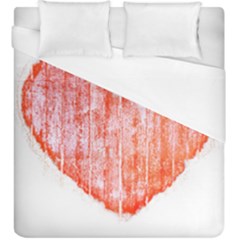 Pop Art Style Grunge Graphic Heart Duvet Cover (king Size) by dflcprints