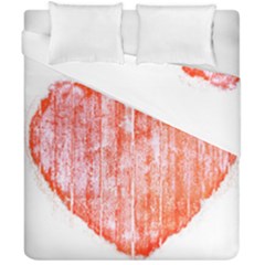 Pop Art Style Grunge Graphic Heart Duvet Cover Double Side (california King Size) by dflcprints