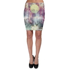 Frosty Pale Moon Bodycon Skirt by digitaldivadesigns