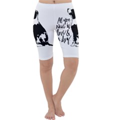 Dog Person Cropped Leggings  by Valentinaart