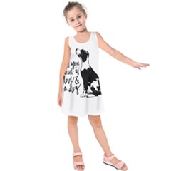 Dog Person Kids  Sleeveless Dress