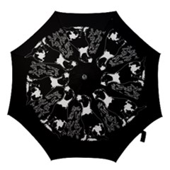 Dog Person Hook Handle Umbrellas (medium) by Valentinaart