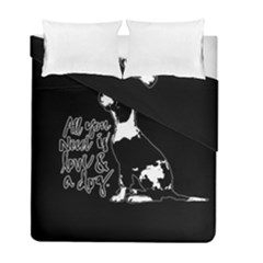 Dog Person Duvet Cover Double Side (full/ Double Size) by Valentinaart