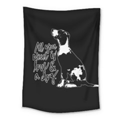 Dog Person Medium Tapestry by Valentinaart