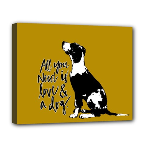 Dog Person Deluxe Canvas 20  X 16   by Valentinaart