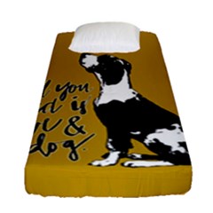 Dog Person Fitted Sheet (single Size) by Valentinaart