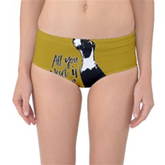 Dog Person Mid-waist Bikini Bottoms by Valentinaart