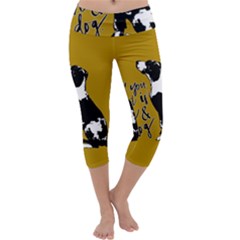 Dog Person Capri Yoga Leggings by Valentinaart