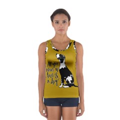 Dog Person Women s Sport Tank Top  by Valentinaart