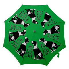 Dog Person Hook Handle Umbrellas (small) by Valentinaart