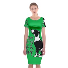 Dog Person Classic Short Sleeve Midi Dress by Valentinaart