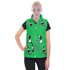 Dog Person Women s Button Up Puffer Vest