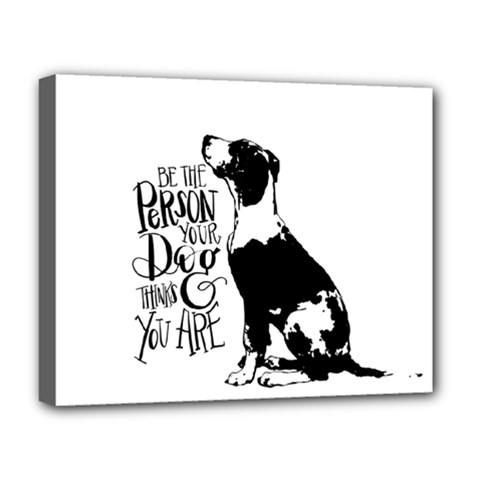 Dog Person Deluxe Canvas 20  X 16   by Valentinaart