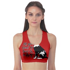 Dog Person Sports Bra by Valentinaart