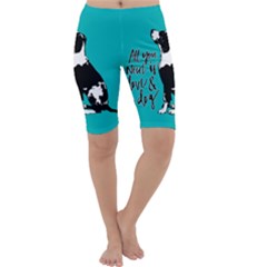 Dog Person Cropped Leggings  by Valentinaart