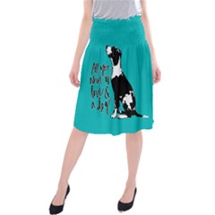 Dog Person Midi Beach Skirt by Valentinaart