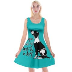 Dog Person Reversible Velvet Sleeveless Dress