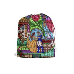 Happily Ever After 1   Beauty And The Beast Drawstring Pouches (large)  by storybeth