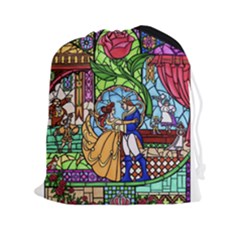 Happily Ever After 1   Beauty And The Beast Drawstring Pouches (xxl) by storybeth