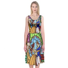 Happily Ever After 1   Beauty And The Beast Midi Sleeveless Dress by storybeth