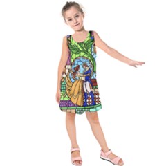 Happily Ever After 1   Beauty And The Beast Kids  Sleeveless Dress