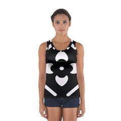 Black And White Pattern Background Women s Sport Tank Top  by Nexatart