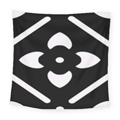 Black And White Pattern Background Square Tapestry (large)