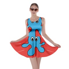 Creature Forms Funny Monster Comic Skater Dress by Nexatart