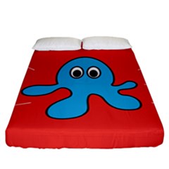 Creature Forms Funny Monster Comic Fitted Sheet (california King Size) by Nexatart