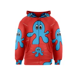 Creature Forms Funny Monster Comic Kids  Zipper Hoodie by Nexatart