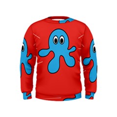 Creature Forms Funny Monster Comic Kids  Sweatshirt by Nexatart