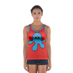 Creature Forms Funny Monster Comic Women s Sport Tank Top  by Nexatart