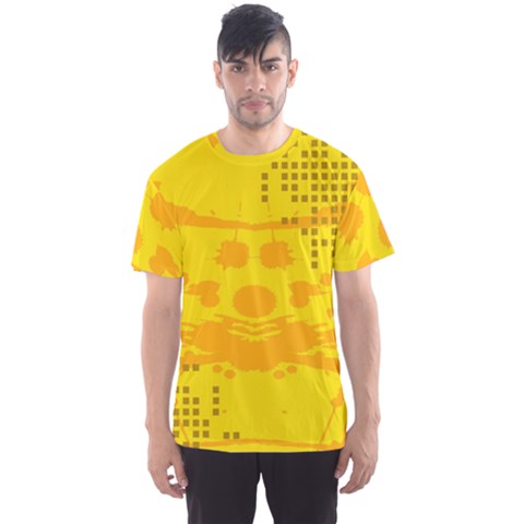 Texture Yellow Abstract Background Men s Sport Mesh Tee by Nexatart