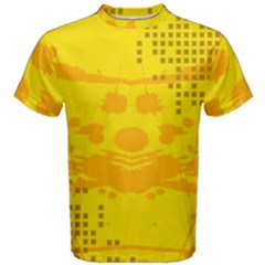 Texture Yellow Abstract Background Men s Cotton Tee by Nexatart