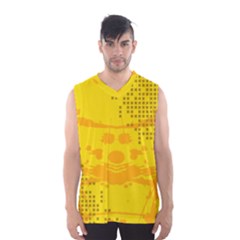 Texture Yellow Abstract Background Men s Basketball Tank Top by Nexatart