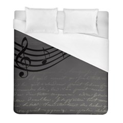 Music Clef Background Texture Duvet Cover (full/ Double Size) by Nexatart