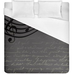 Music Clef Background Texture Duvet Cover (king Size) by Nexatart