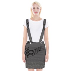 Music Clef Background Texture Suspender Skirt