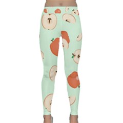 Apple Fruit Background Food Classic Yoga Leggings by Nexatart