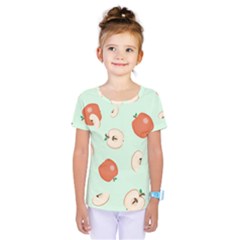 Apple Fruit Background Food Kids  One Piece Tee